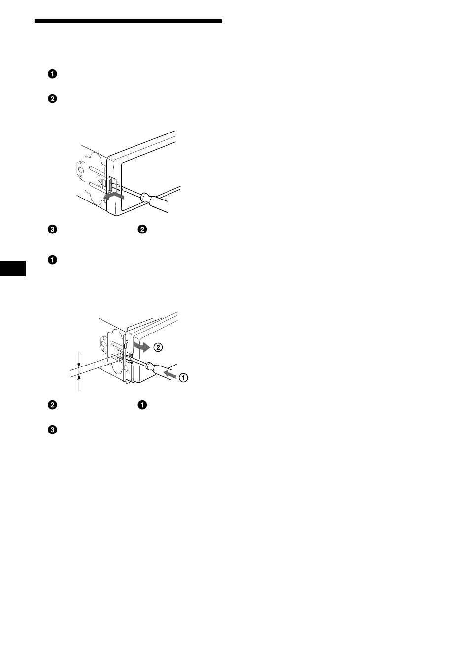 Estrazione dell’apparecchio, 24 estrazione dell’apparecchio | Sony MDX-CA680 User Manual | Page 102 / 132