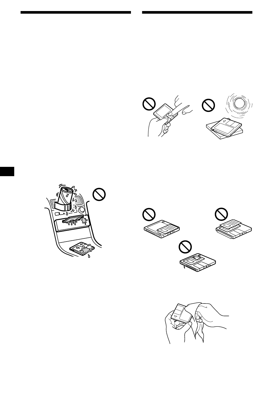 Voorzorgsmaatregelen, Opmerkingen betreffende md’s, Voorzorgsmaatregelen opmerkingen betreffende md’s | 6voorzorgsmaatregelen | Sony MDX-CA680 User Manual | Page 110 / 132