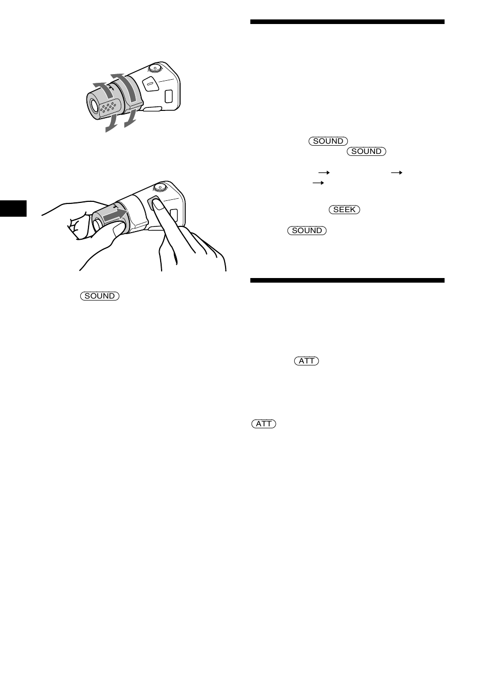 Adjusting the sound characteristics, Quickly attenuating the sound | Sony MDX-CA680 User Manual | Page 20 / 132
