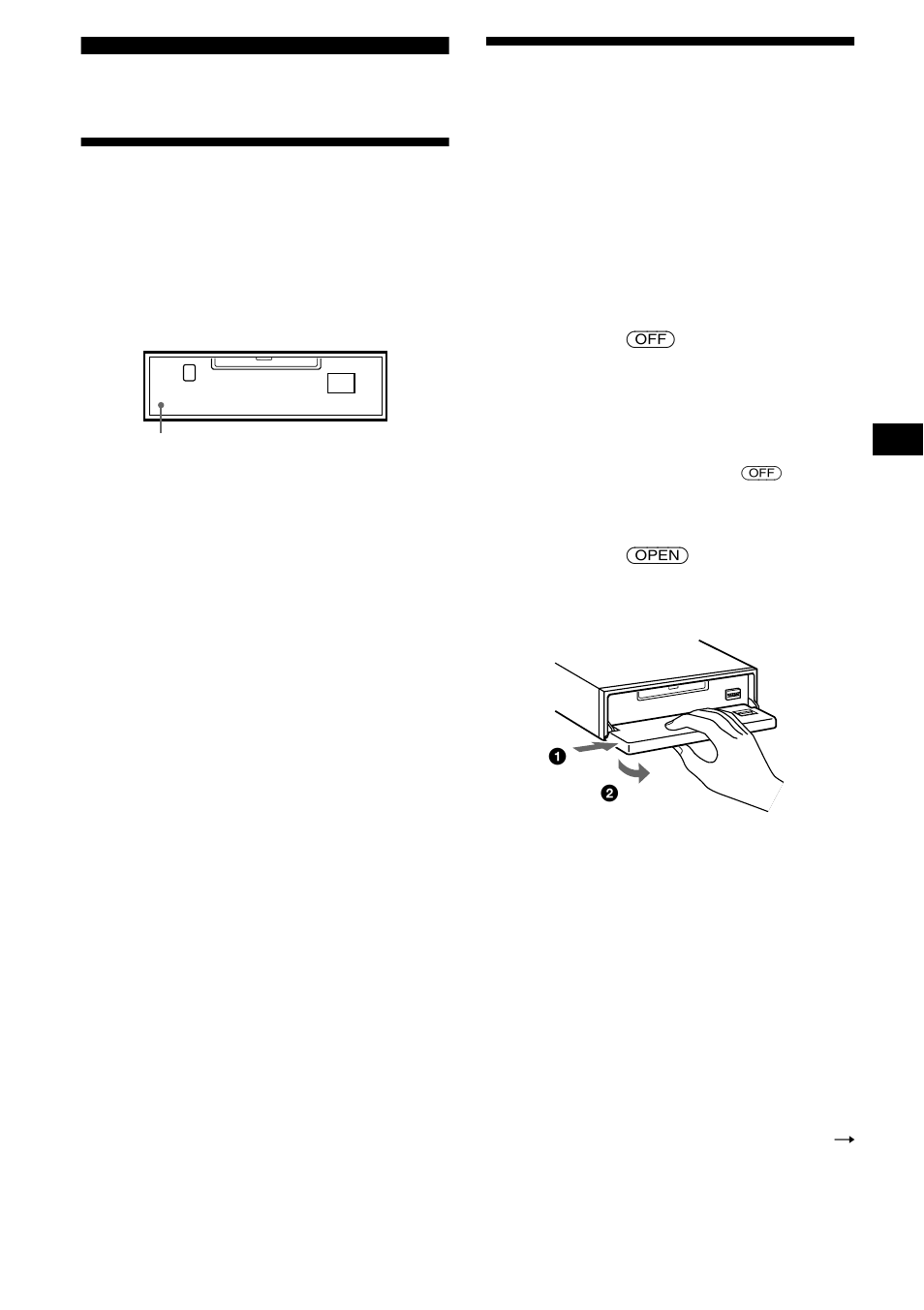 Vorbereitungen, Zurücksetzen des geräts, Abnehmen der frontplatte | Zurücksetzen des geräts abnehmen der frontplatte | Sony MDX-CA680 User Manual | Page 33 / 132
