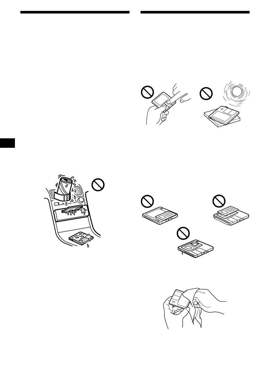 Précautions, Remarques sur les md, Précautions remarques sur les md | 6précautions | Sony MDX-CA680 User Manual | Page 58 / 132