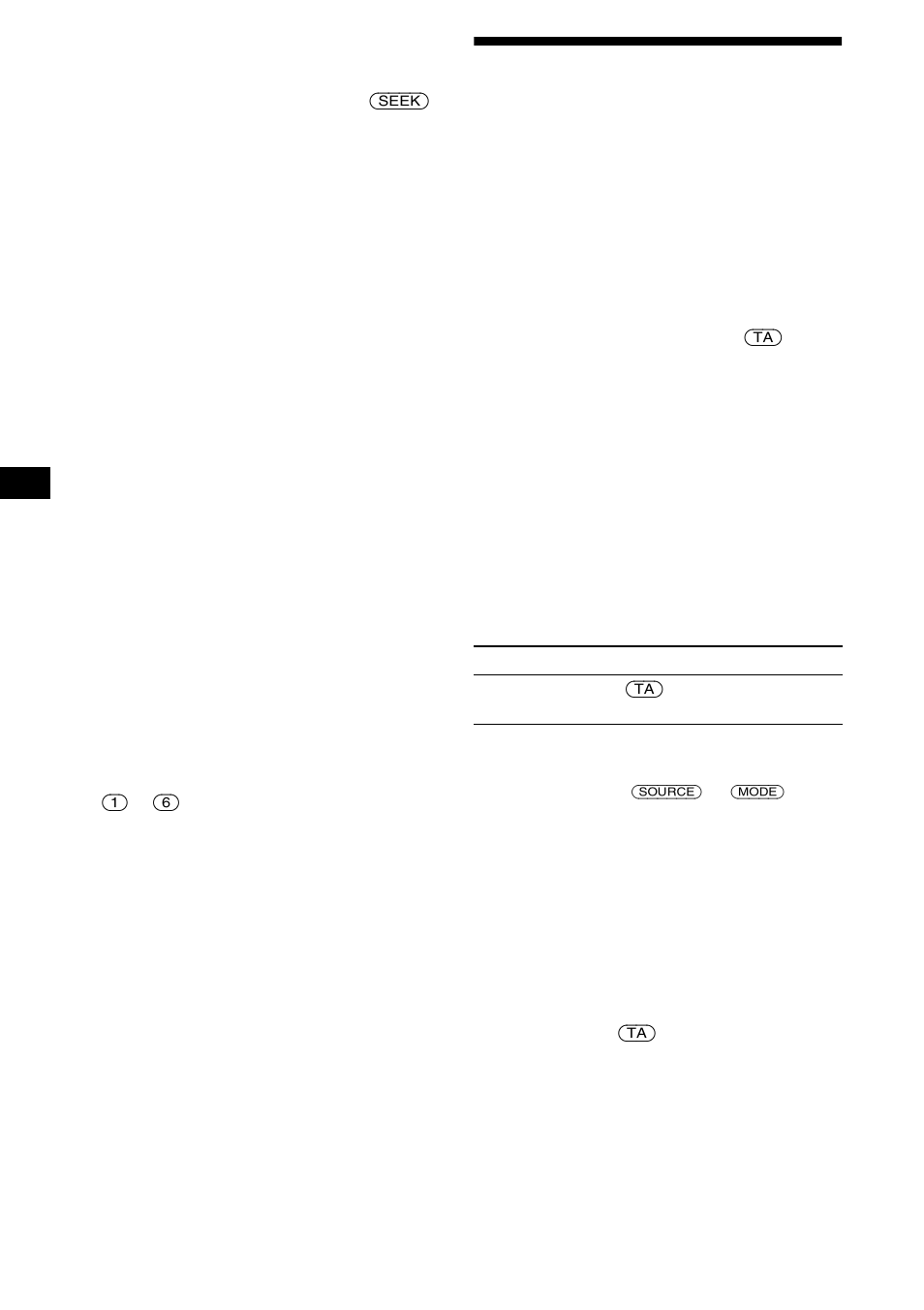 Ecoute des messages de radioguidage, Ta/tp | Sony MDX-CA680 User Manual | Page 68 / 132