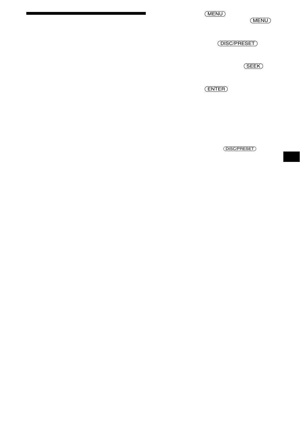 Modification des réglages du son et de l’affichage, Modification des réglages du son et de, L’affichage — menu | Sony MDX-CA680 User Manual | Page 73 / 132