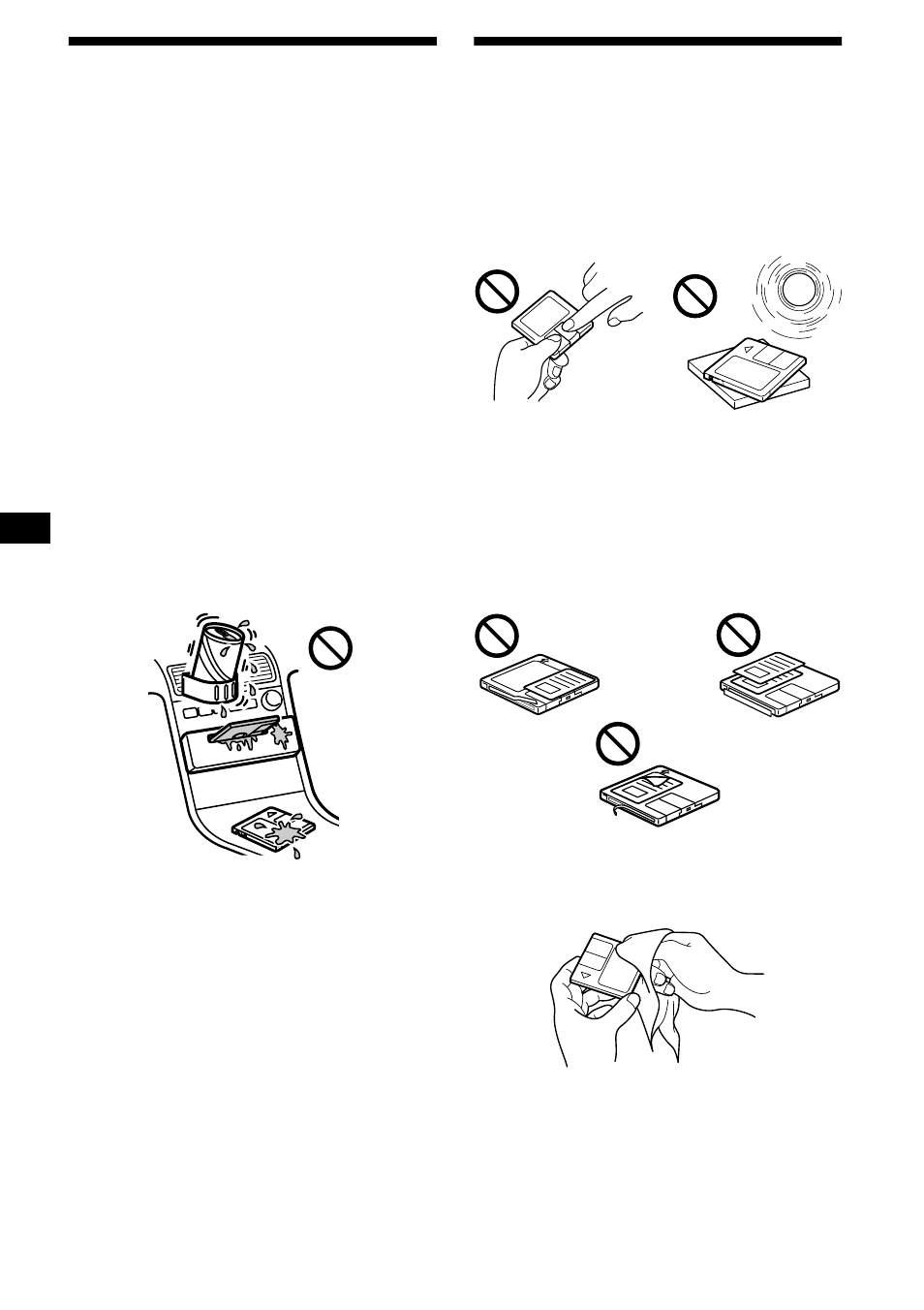 Precauzioni, Note sugli md, Precauzioni note sugli md | 6precauzioni | Sony MDX-CA680 User Manual | Page 84 / 132