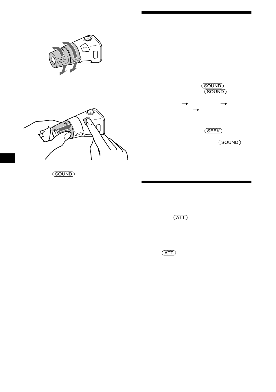 Regolazione delle caratteristiche dell’audio, Attenuazione dell’audio, Regolazione delle caratteristiche | Dell’audio, Nd 20 | Sony MDX-CA680 User Manual | Page 98 / 132