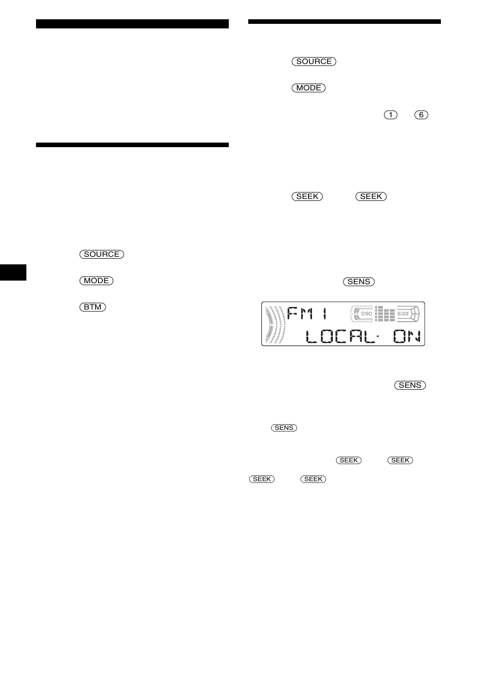 Radio, Storing stations automatically, Best tuning memory (btm) | Receiving the stored stations | Sony CDX-FW500 User Manual | Page 14 / 52