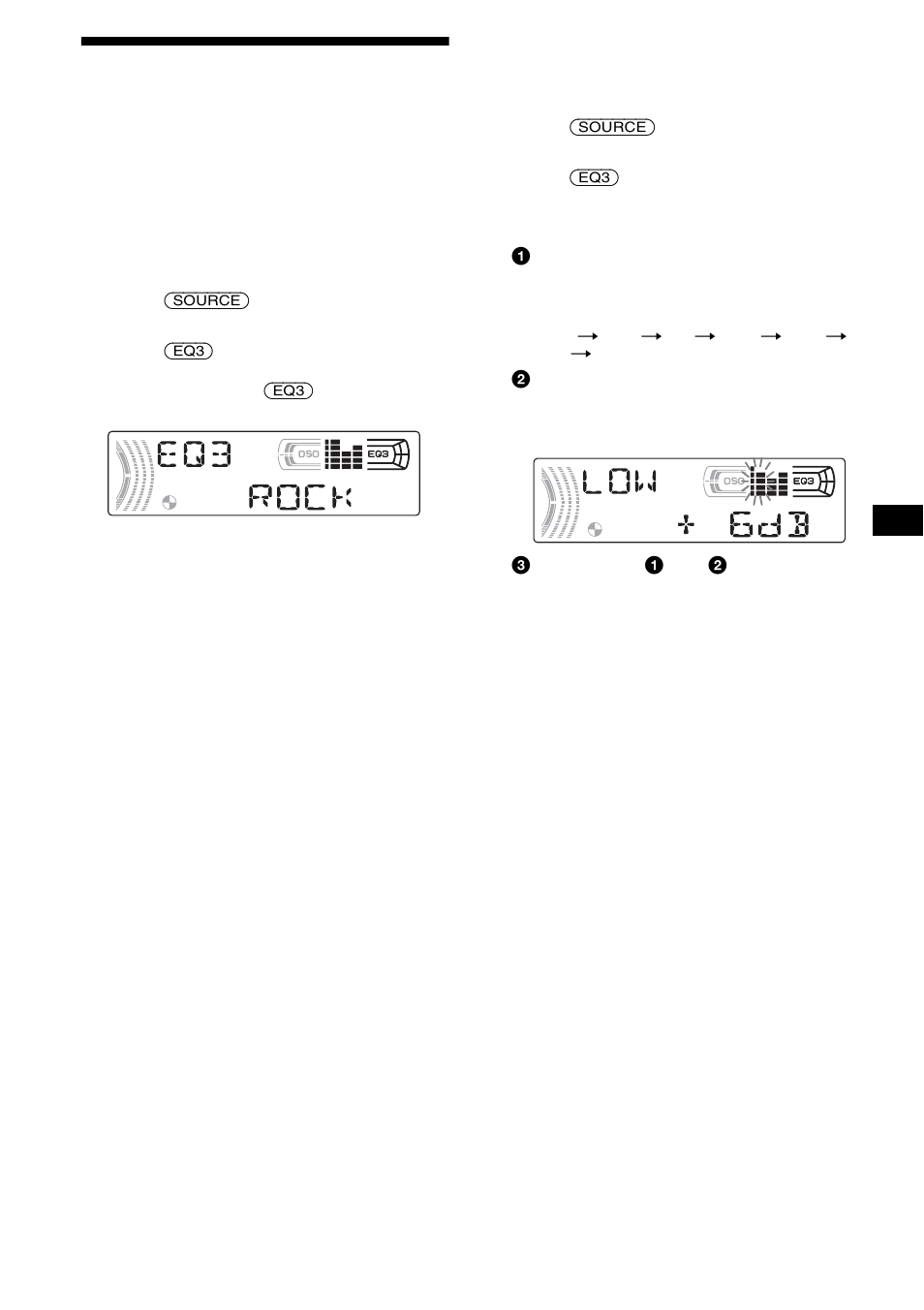 Setting the equalizer (eq3), 19 setting the equalizer (eq3) | Sony CDX-FW500 User Manual | Page 19 / 52