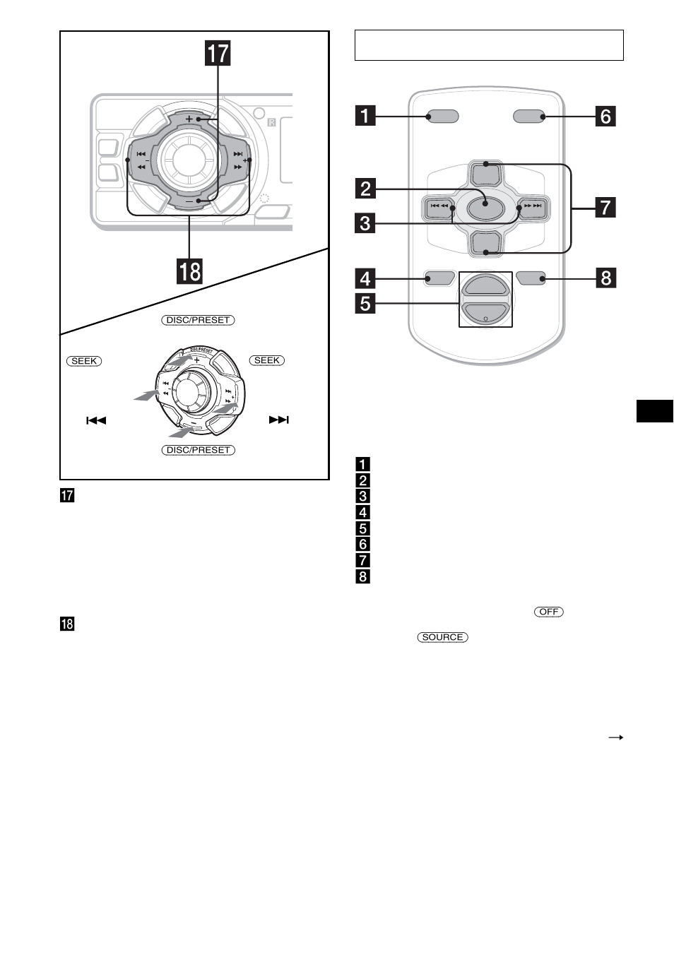 Control remoto de tarjeta rm-x115, Y omitir álbumes | Sony CDX-FW500 User Manual | Page 29 / 52