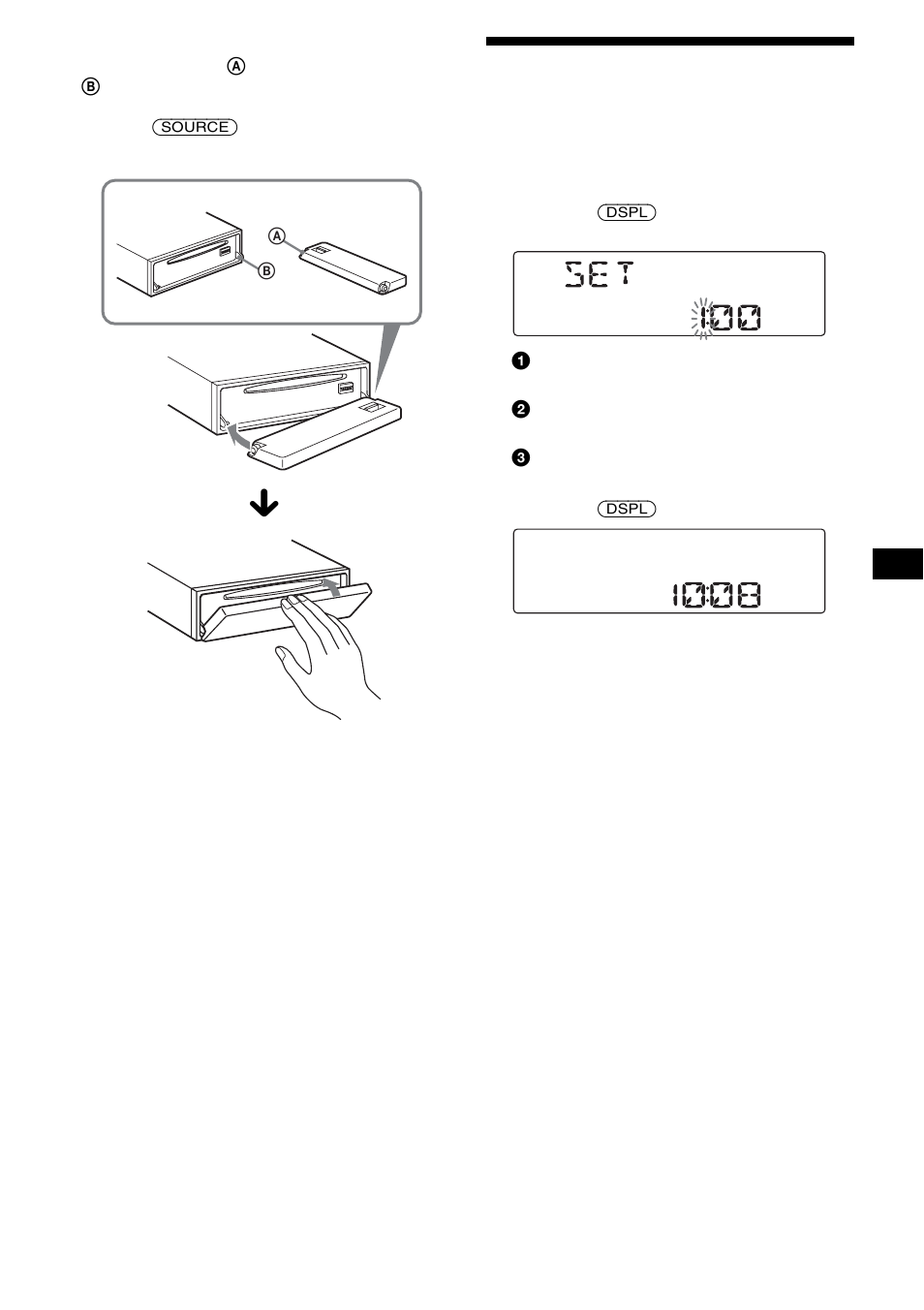 Ajuste del reloj | Sony CDX-FW500 User Manual | Page 33 / 52