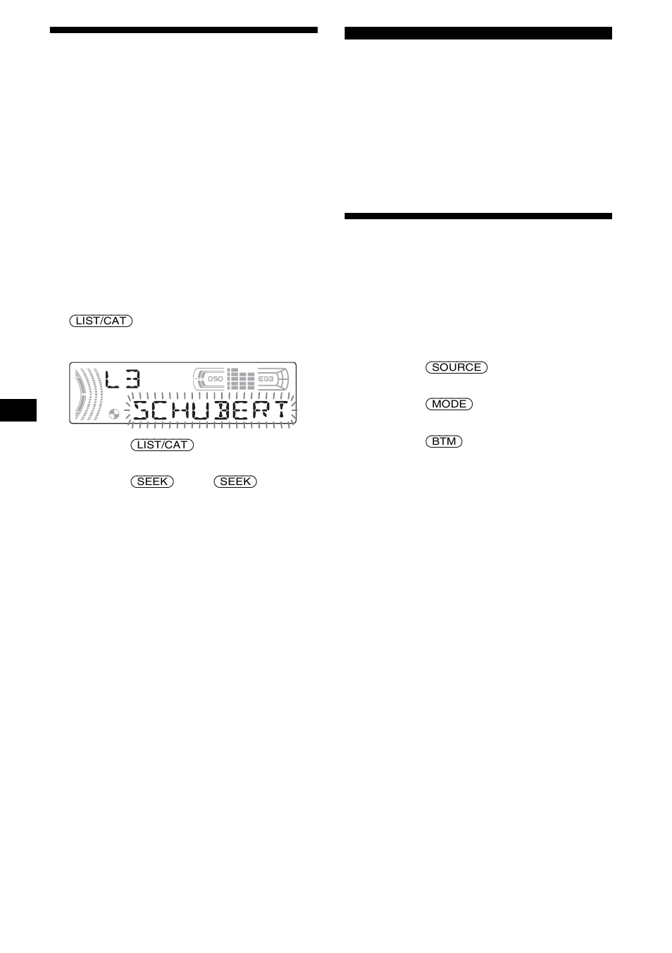 Localización de discos por nombre, Radio, Memorización automática de emisoras | Memoria de la mejor sintonía (btm), Listado, 14 localización de discos por nombre | Sony CDX-FW500 User Manual | Page 38 / 52