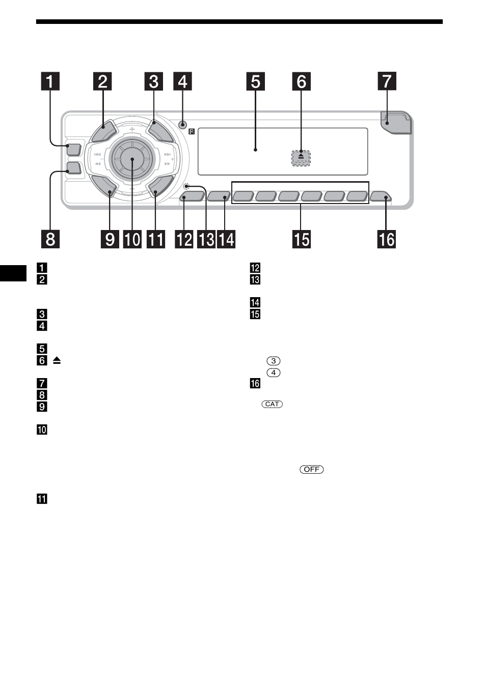 Location of controls, 4location of controls | Sony CDX-FW500 User Manual | Page 4 / 52