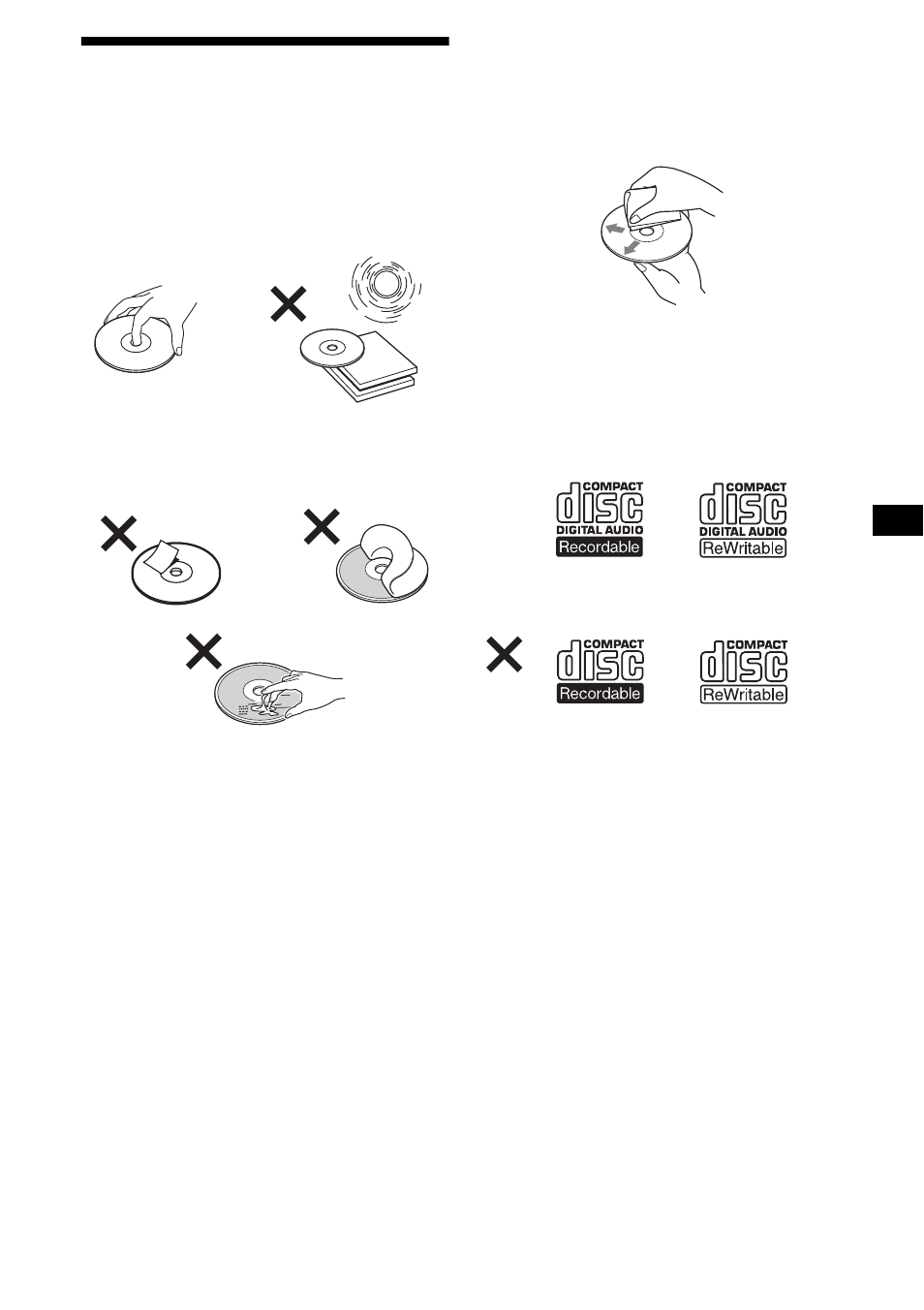 Notes on discs | Sony CDX-FW500 User Manual | Page 7 / 52