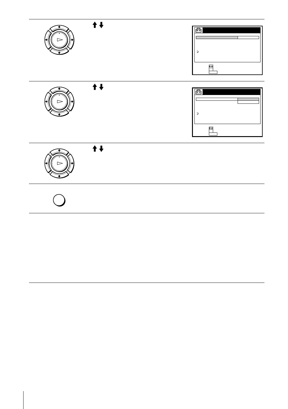 Press m/m to highlight auto, then press ok, Press m/m to highlight full auto, then press ok, Press m/m to highlight yes, then press ok | Press menu to exit the menu | Sony SLV-AX10 User Manual | Page 24 / 84