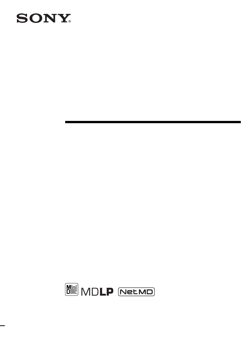 Sony MDS-JE780 User Manual | 56 pages