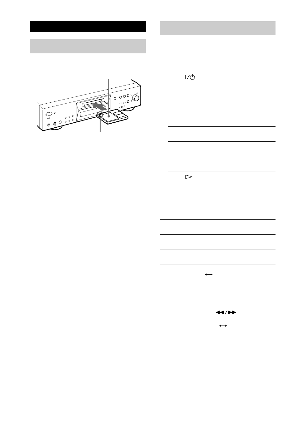 Playing mds, Loading an md, Playing an md | Loading an md playing an md— normal play, Shuffle play/repeat play | Sony MDS-JE780 User Manual | Page 20 / 56