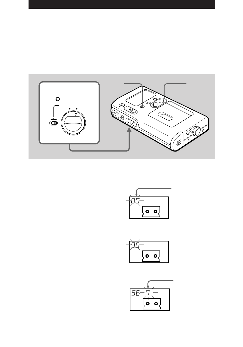 Puesta en hora del reloj, Close open clock set +/– mode parpadeo, Parpadeo | Sony NT-2 User Manual | Page 124 / 153