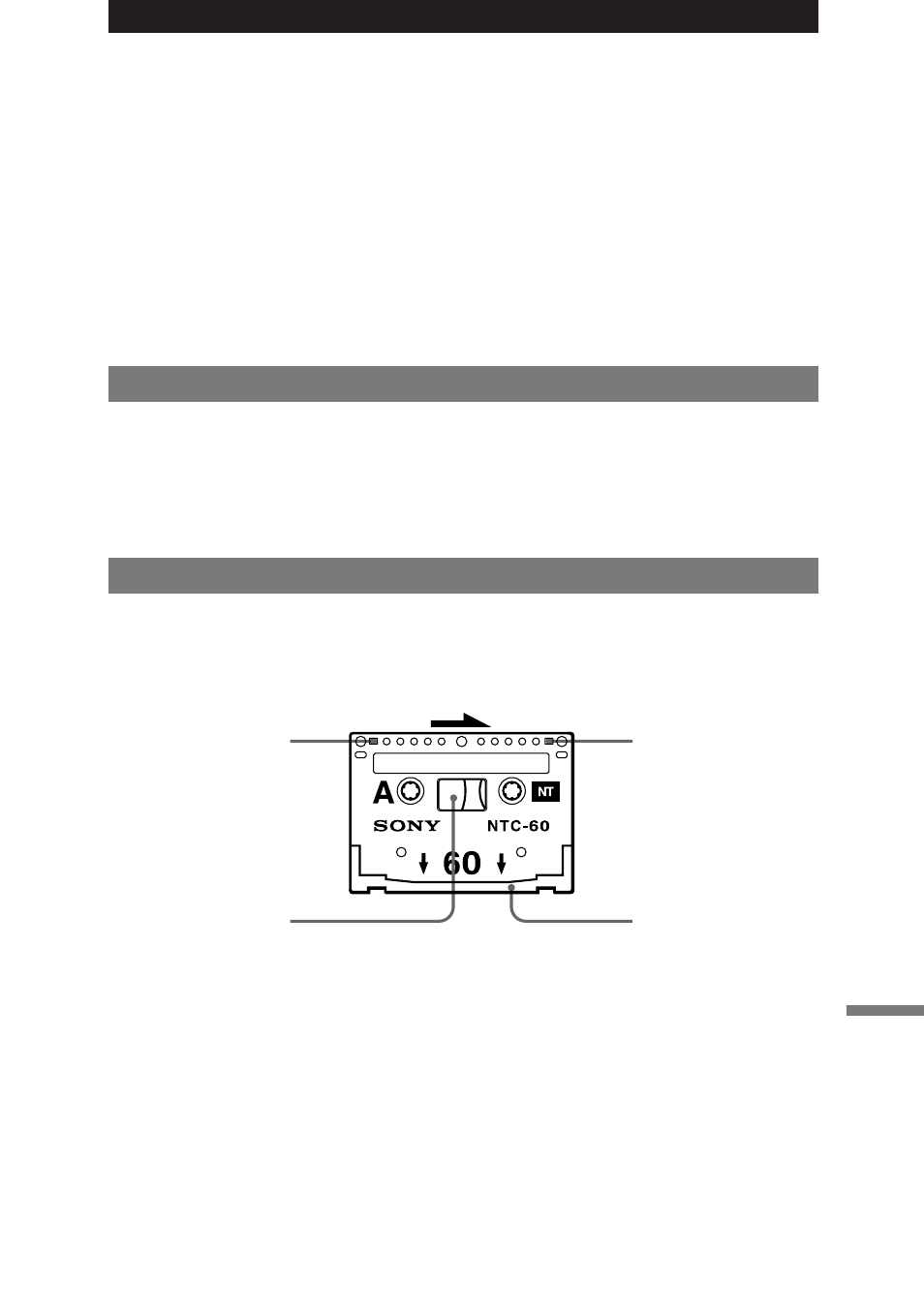 Qué es el formato nt (sin pistas), Cintas de tamaño de sello, Preparación de una cinta nt | Sony NT-2 User Manual | Page 145 / 153