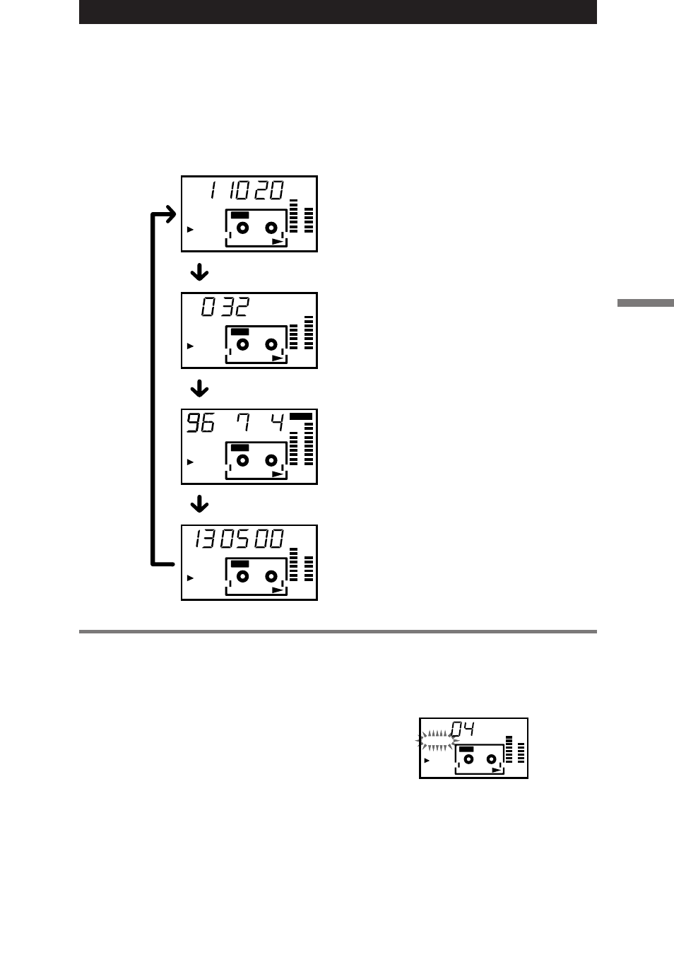 Displays while recording, En recording, Remaining time display | When “remain” flashes in the display | Sony NT-2 User Manual | Page 17 / 153