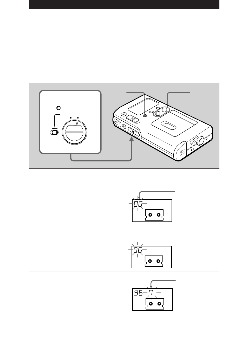 Einstellen der uhr, Close open clock set +/– mode, Blinken | Sony NT-2 User Manual | Page 86 / 153