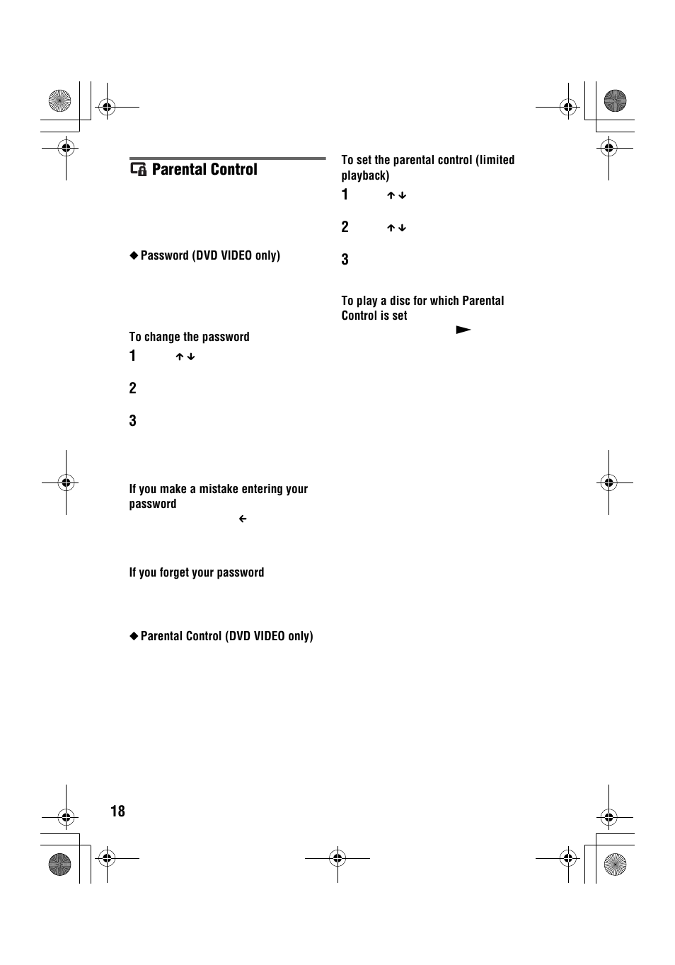 Parental control | Sony DVP-FX96 User Manual | Page 18 / 32