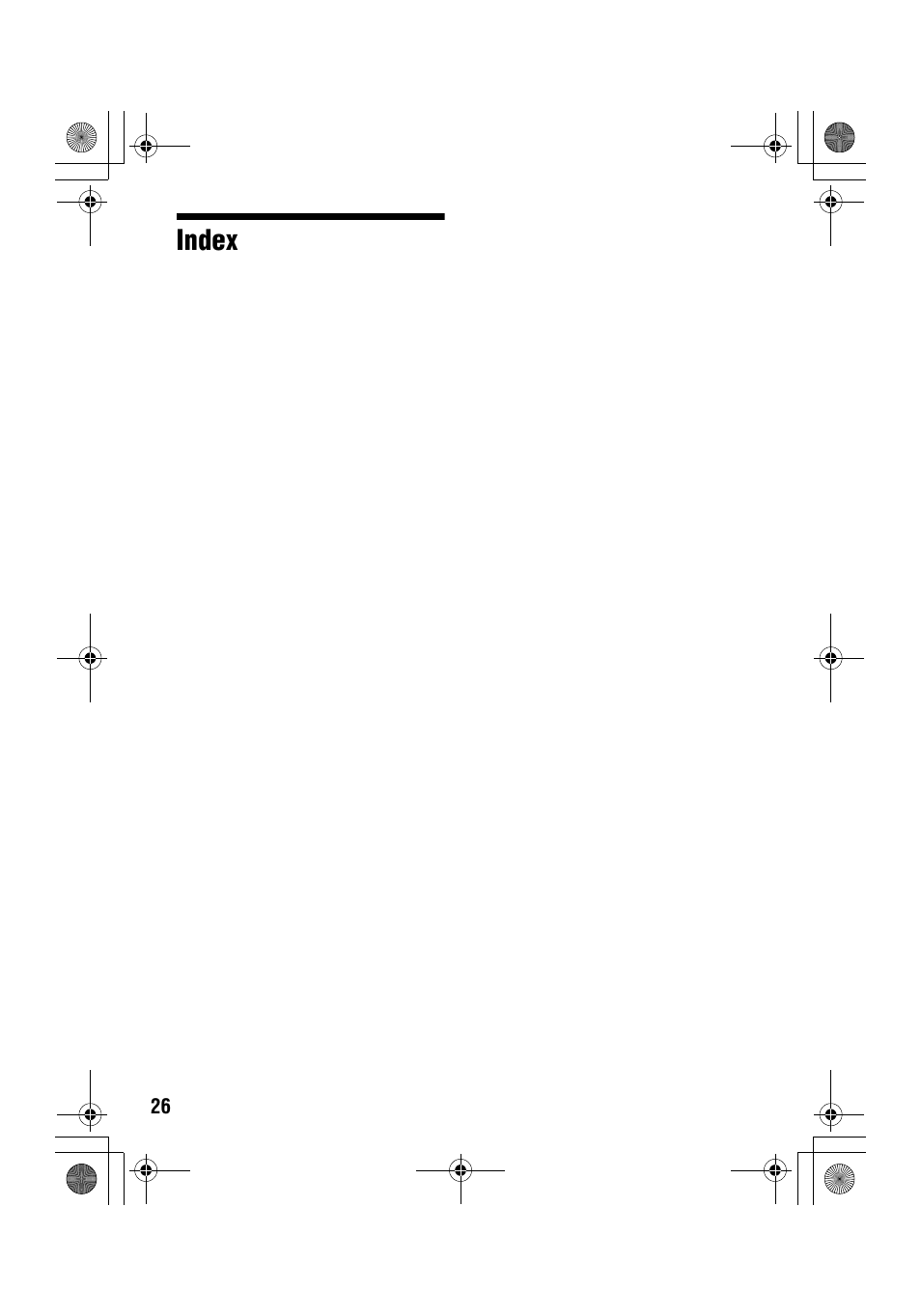 Index | Sony DVP-FX96 User Manual | Page 26 / 32