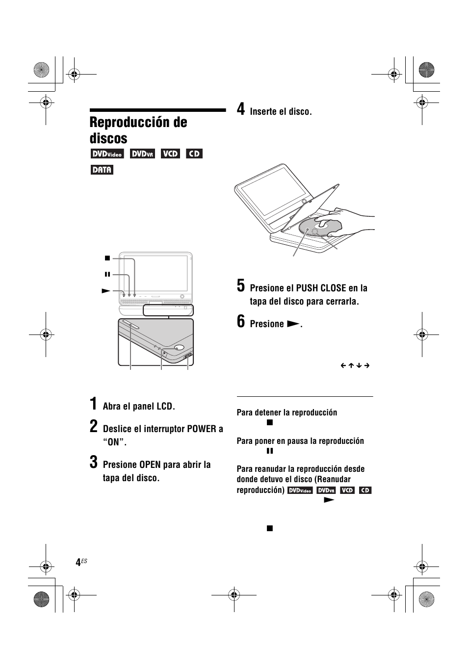 Reproducción de discos | Sony DVP-FX96 User Manual | Page 30 / 32