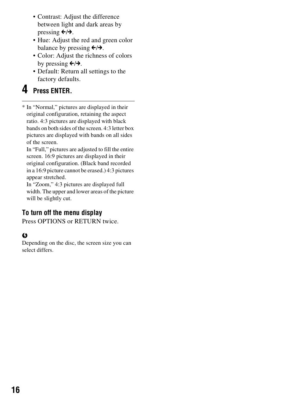 Sony DVP-FX74 User Manual | Page 16 / 36