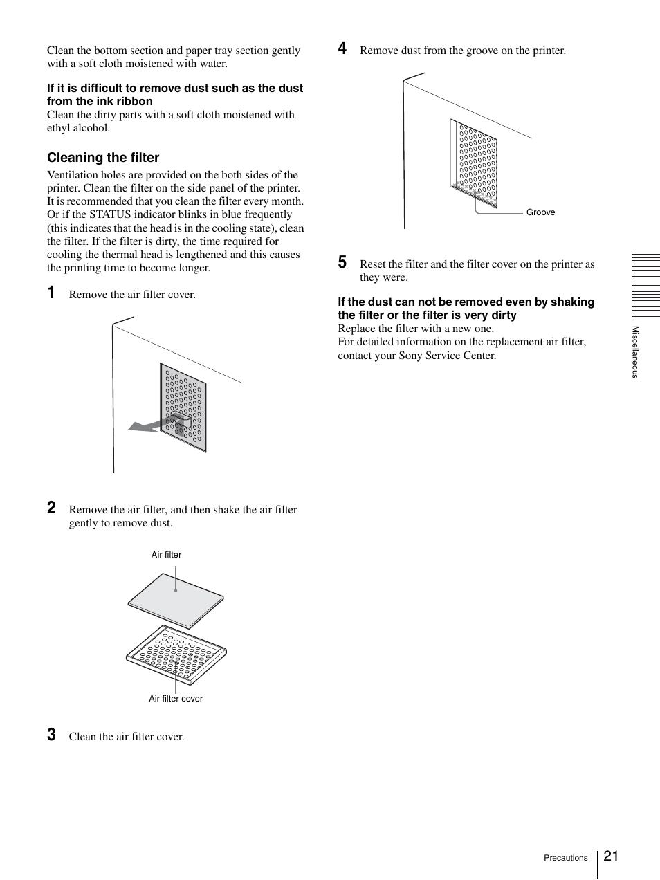 Sony UP-GR700 User Manual | Page 21 / 27