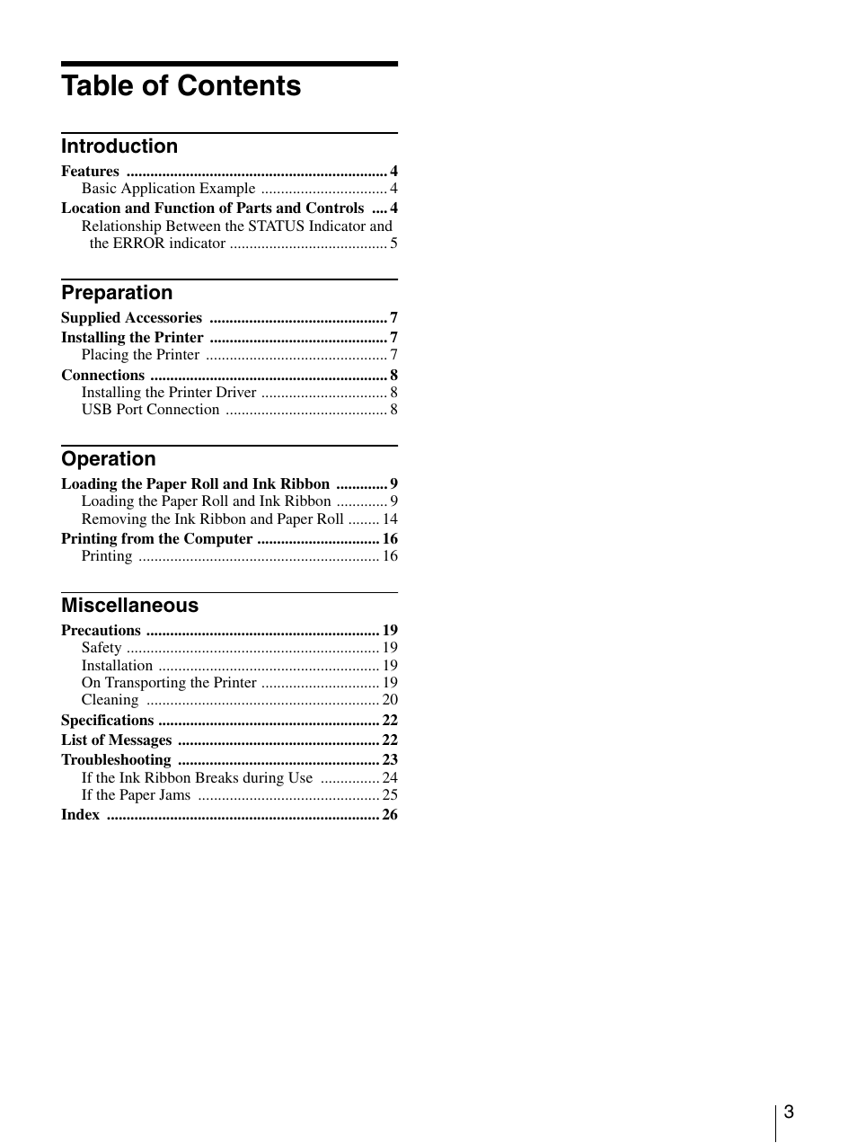 Sony UP-GR700 User Manual | Page 3 / 27