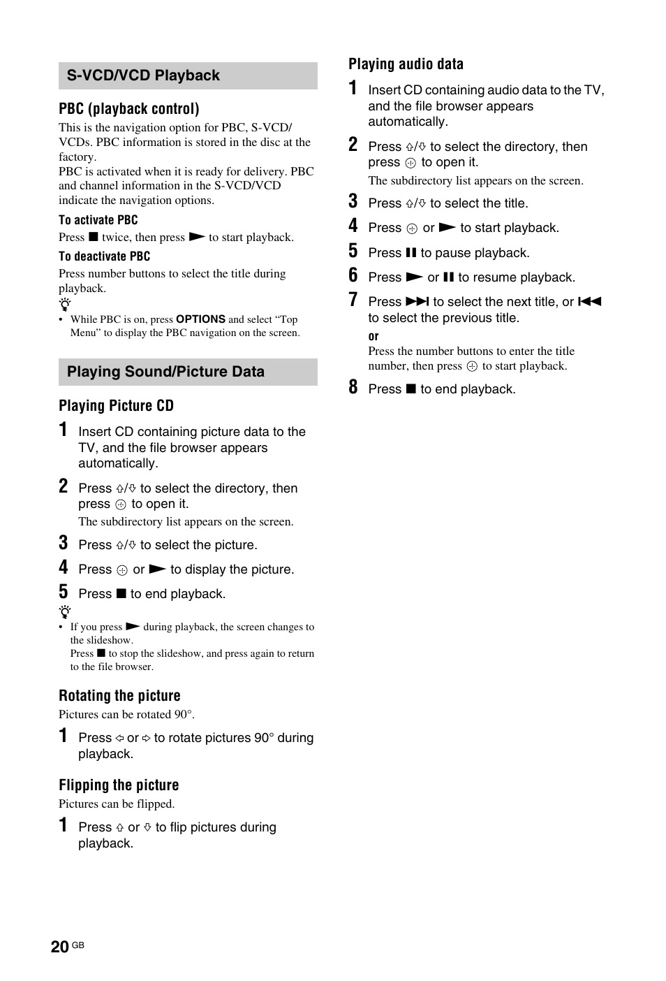 Sony KDL-22CX32D User Manual | Page 20 / 48
