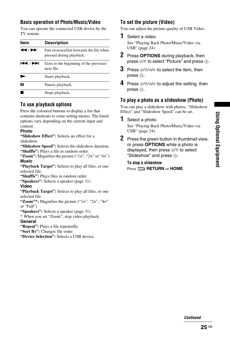 Sony KDL-22CX32D User Manual | Page 25 / 48