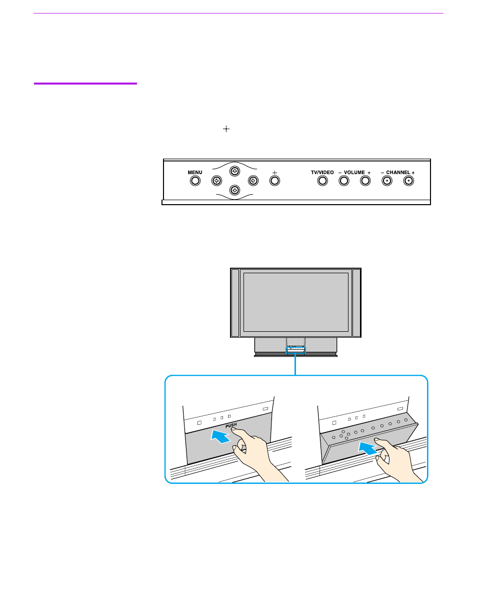 Lcd projection tv controls and connectors, Front panel menu controls, 22 lcd projection tv controls and connectors | Sony GRAND WEGA KF 60DX100 User Manual | Page 22 / 92