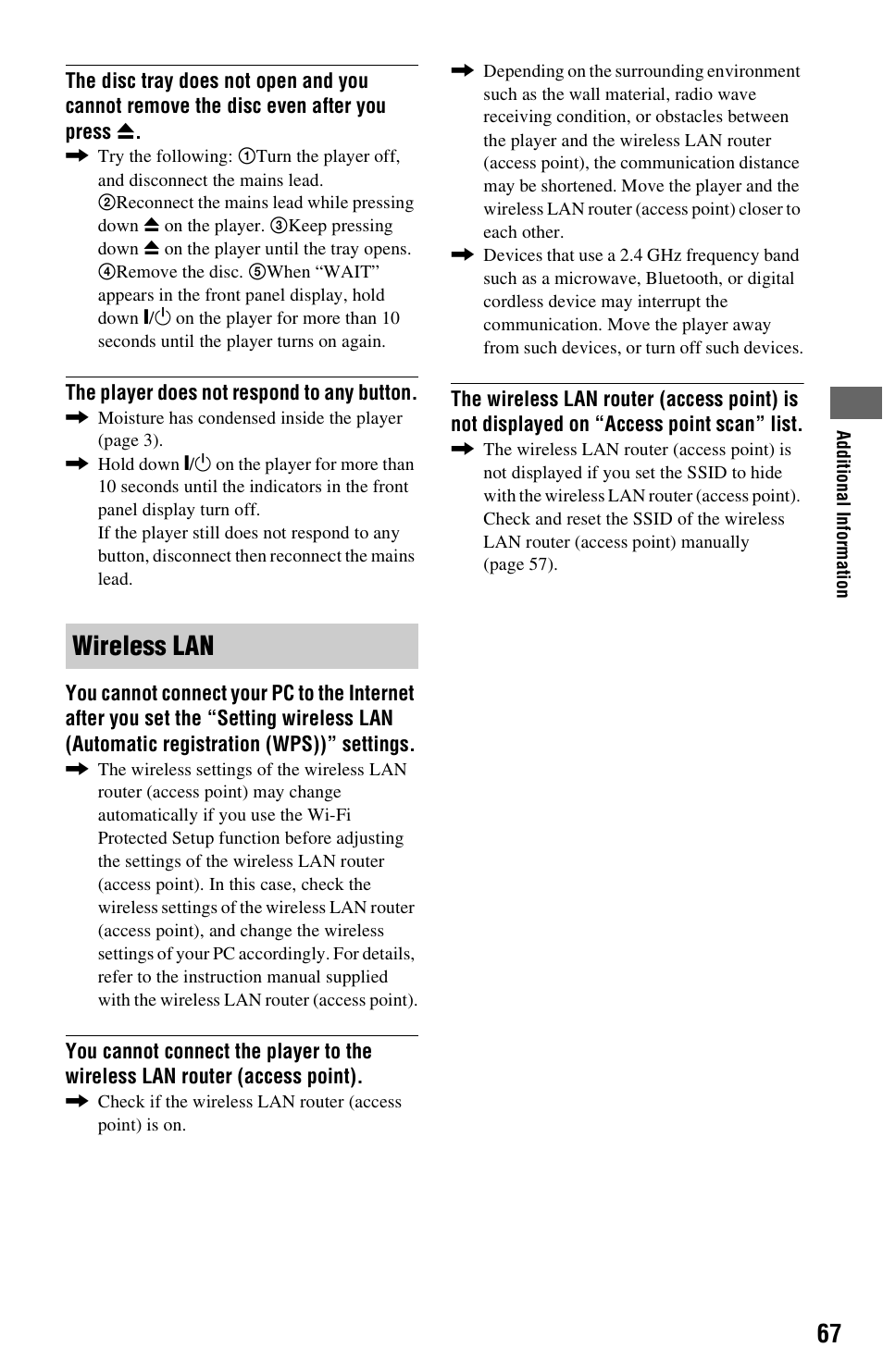 Wireless lan | Sony BDPS560 User Manual | Page 67 / 83