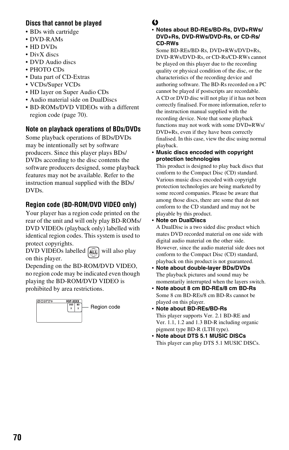 Sony BDPS560 User Manual | Page 70 / 83