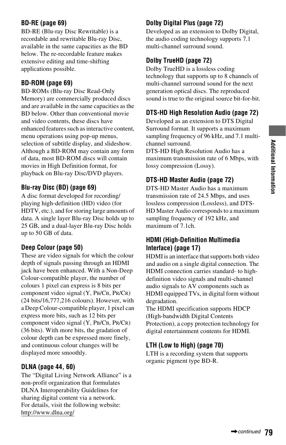 Sony BDPS560 User Manual | Page 79 / 83