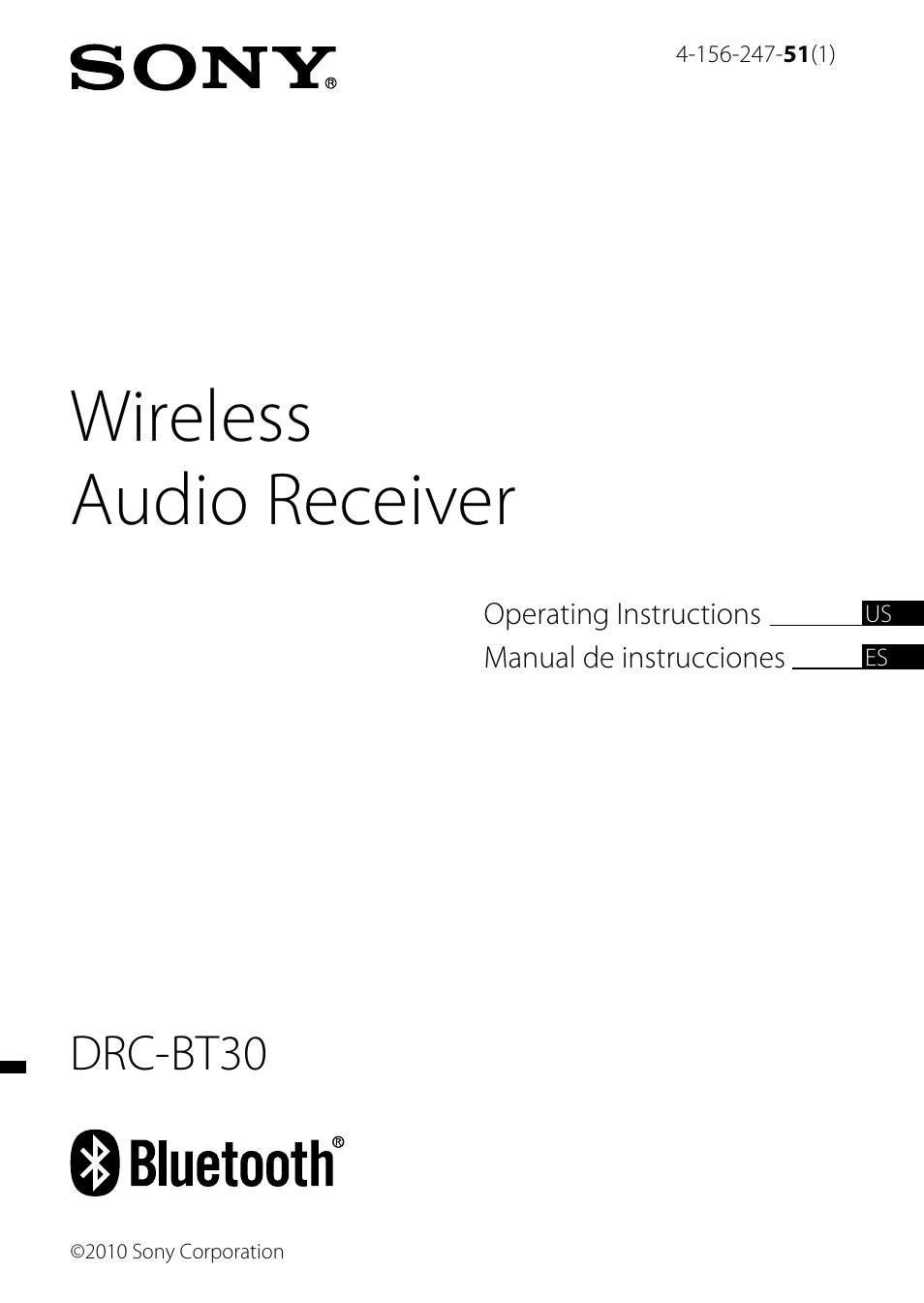 Sony DRC-BT30 User Manual | 56 pages