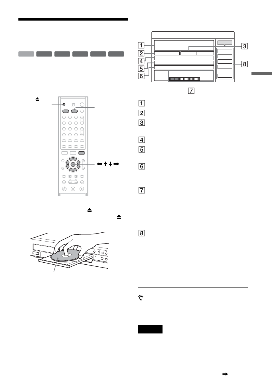 Using the “disc info” screen (disc settings), Press hdd or dvd, Press tools | Select “disc info.,” and press enter, H disc setting buttons (page 40), The tools menu appears | Sony RDR-HX900 User Manual | Page 39 / 120