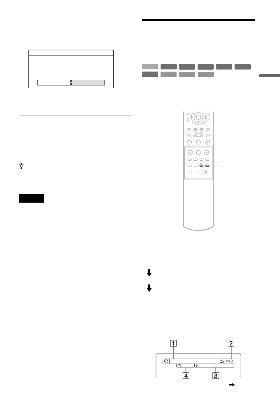 Checking the play information and playing time | Sony RDR-HX900 User Manual | Page 41 / 120