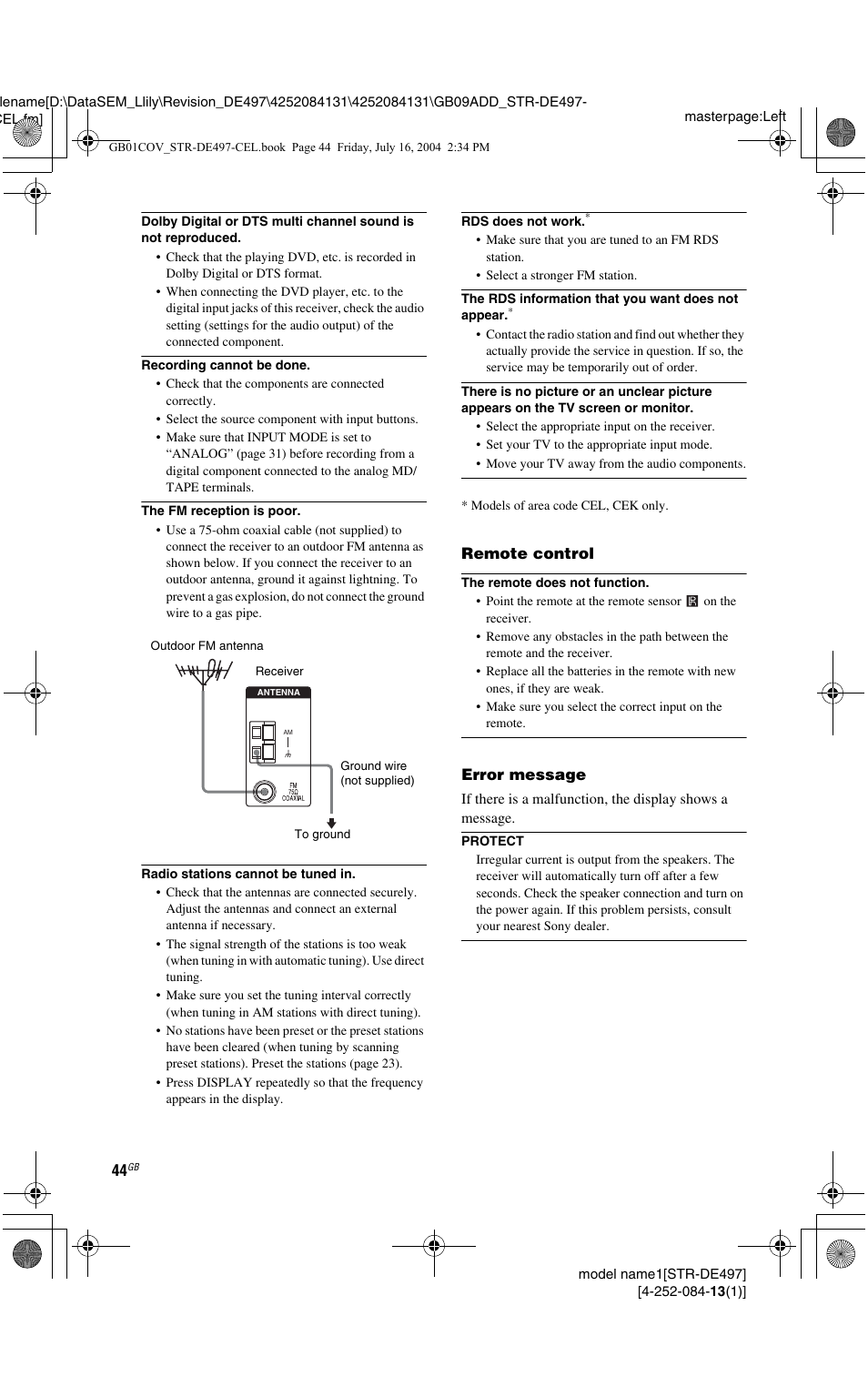 Sony STR-DE497 User Manual | Page 44 / 51