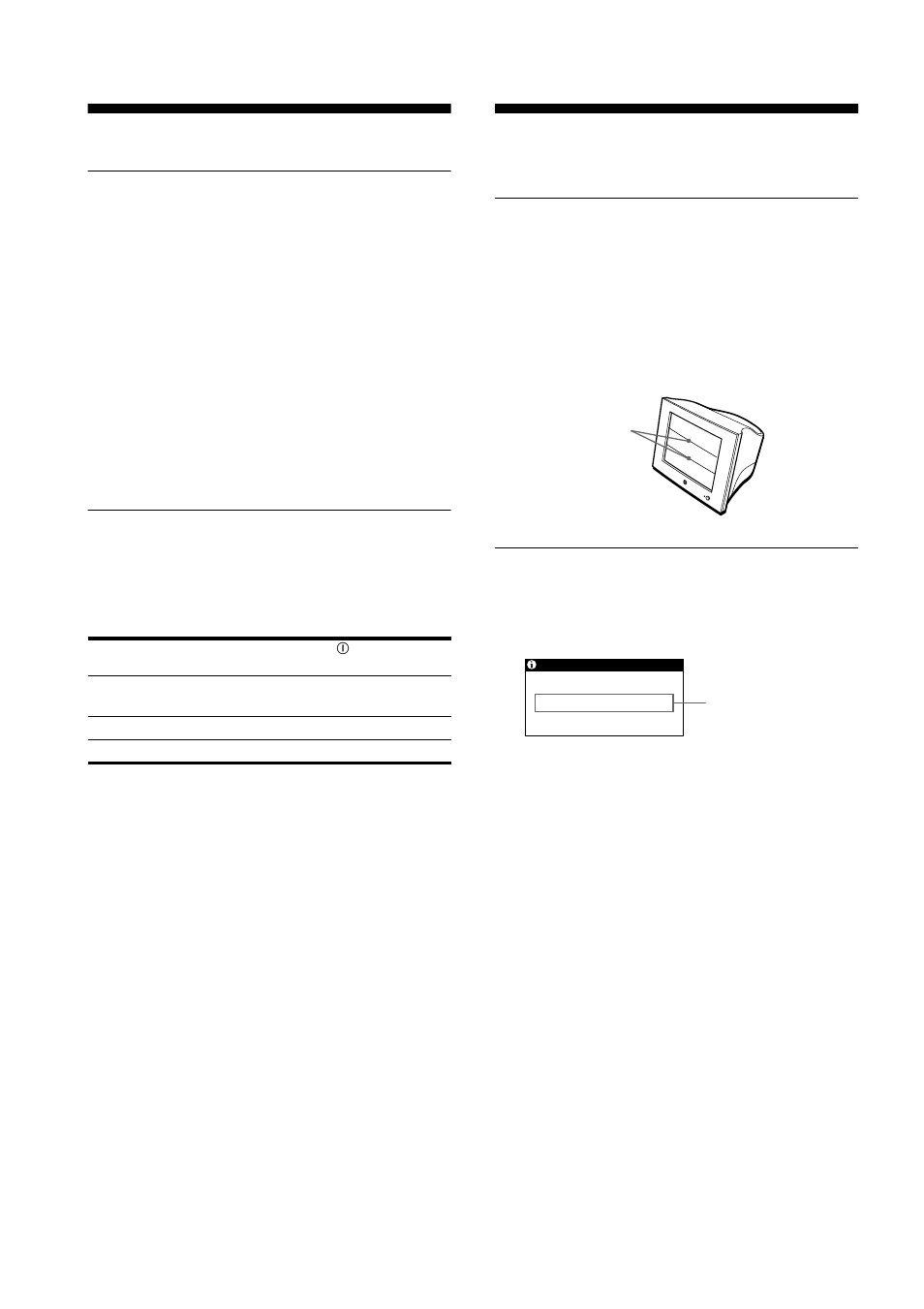 Technical features, Preset and user modes, Power saving function | Troubleshooting, If thin lines appear on your screen (damper wires), On-screen messages, Preset and user modes power saving function | Sony HMD-A400 User Manual | Page 12 / 48