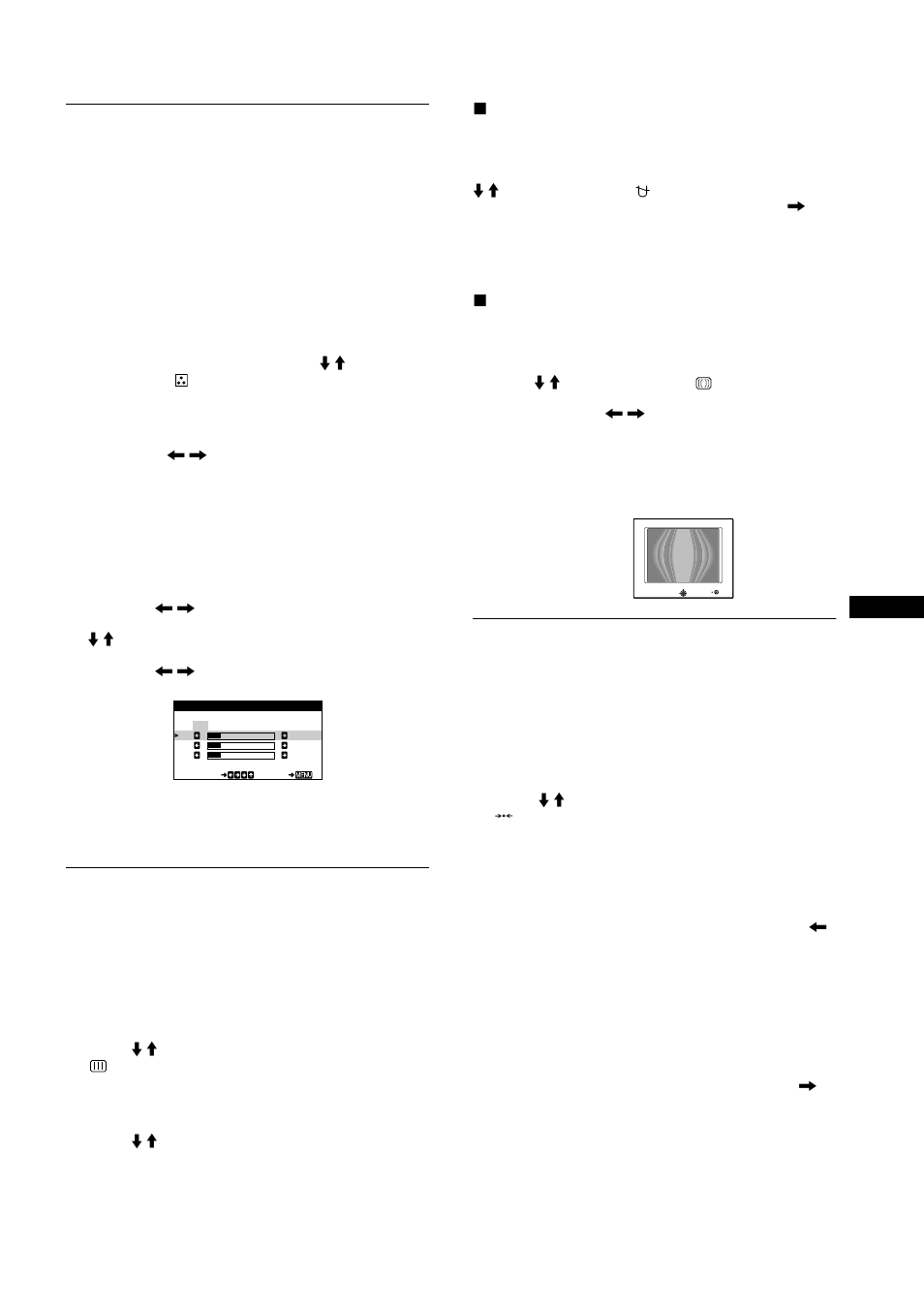 Réglage des couleurs de l’image (couleur), Réglages supplémentaires (ecran), Réinitialisation des réglages (rappel) | Sony HMD-A400 User Manual | Page 25 / 48