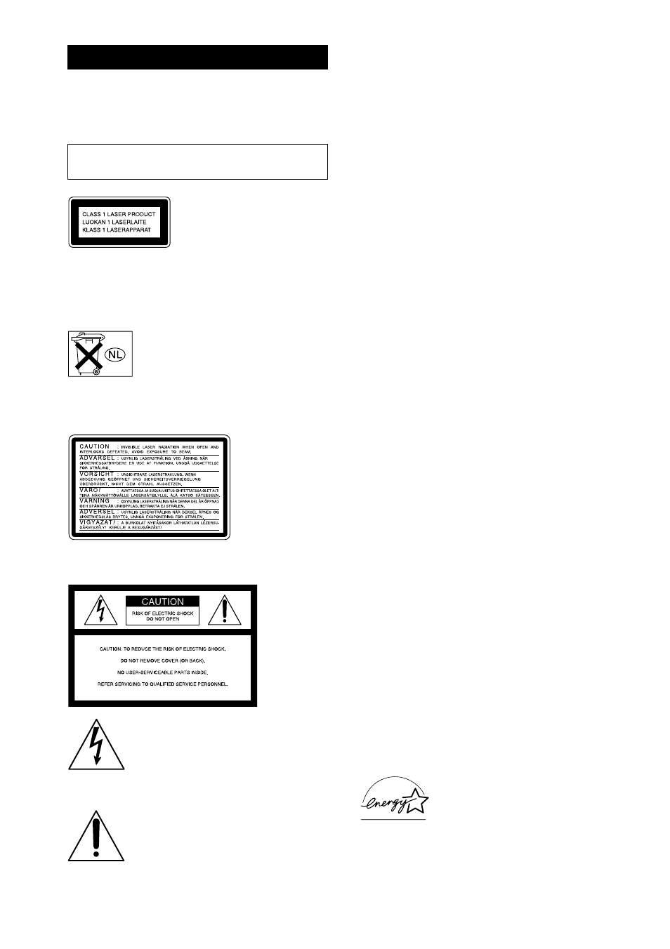 Warning | Sony CMT-L1 User Manual | Page 2 / 28