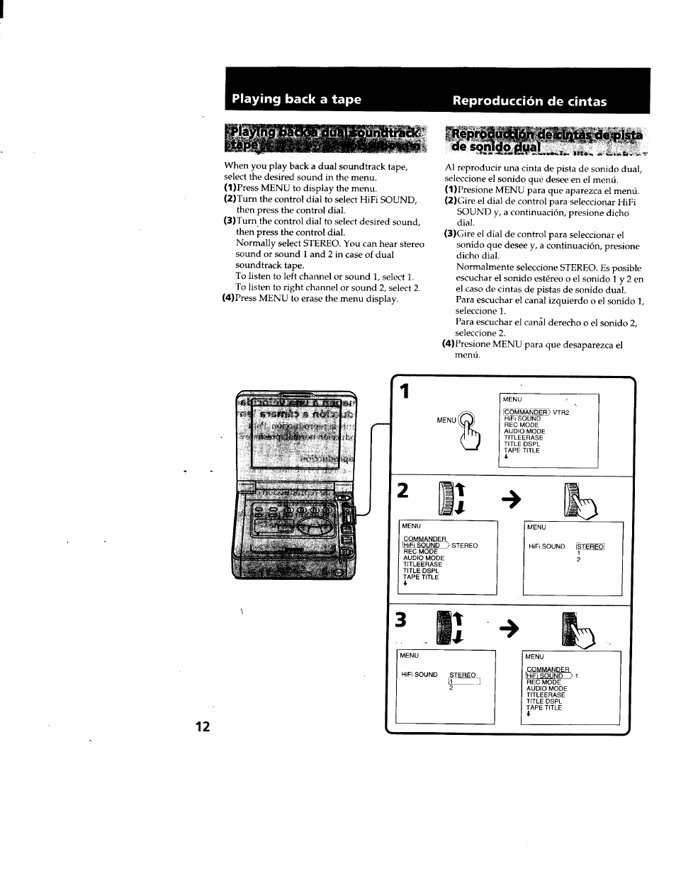 Ñ^rack | Sony GV-D900 User Manual | Page 12 / 88