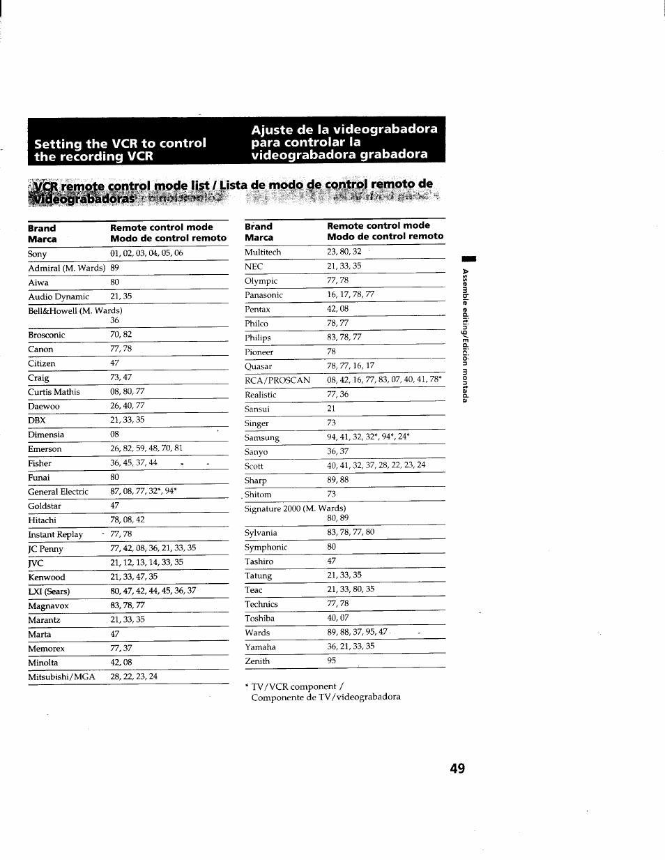 Sony GV-D900 User Manual | Page 49 / 88