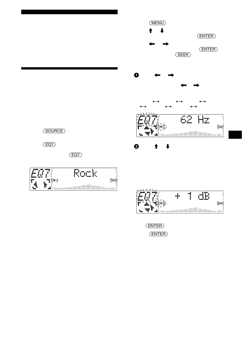 Tuning up for your best sound, Setting the equalizer (eq7) | Sony CDX-M670 User Manual | Page 17 / 108