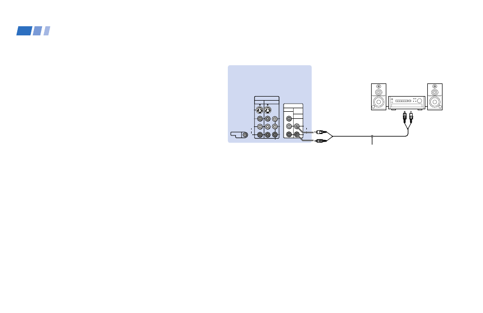 Connecting an audio system | Sony 53S75 User Manual | Page 20 / 58