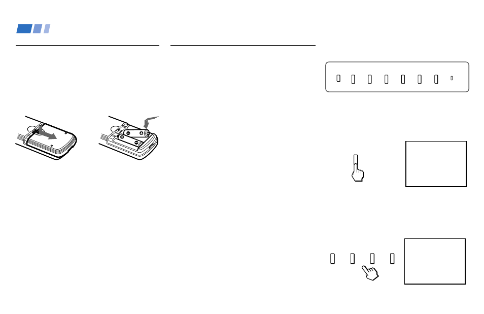 Basic set up, Using the remote control, Setting up the projection tv automatically | Setting up the projection tv, Automatically, Inserting the batteries | Sony 53S75 User Manual | Page 22 / 58