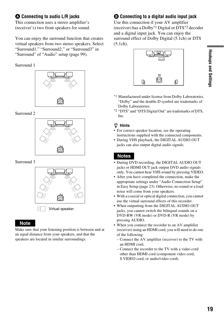Sony RDR-VX555 User Manual | Page 19 / 160