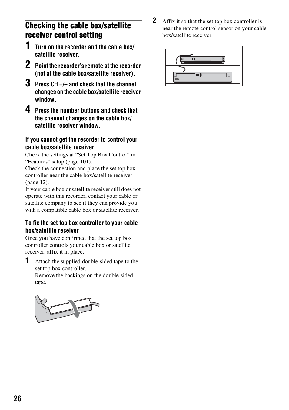 Sony RDR-VX555 User Manual | Page 26 / 160