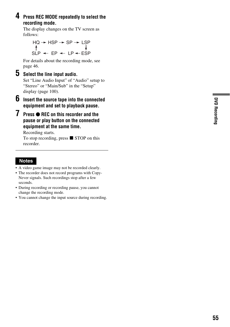 Sony RDR-VX555 User Manual | Page 55 / 160